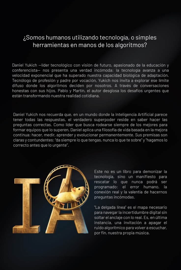 Contratapa del libro La delgada línea