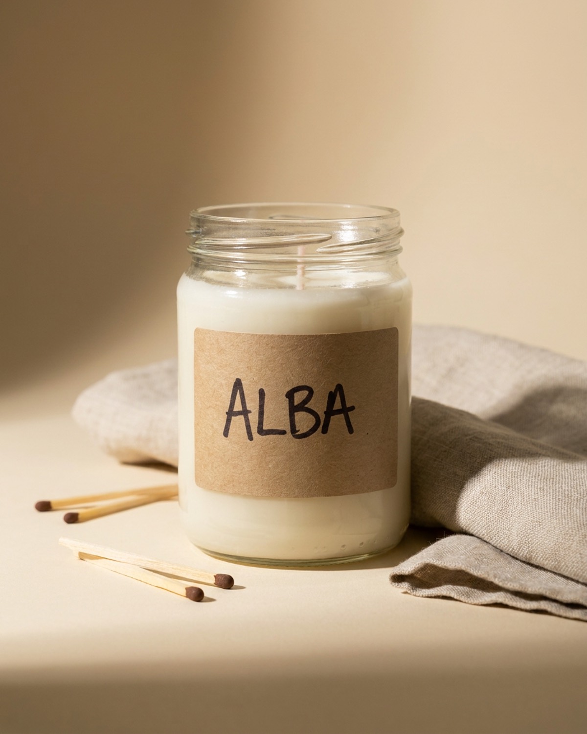 Vela artesanal, foto de estudio
