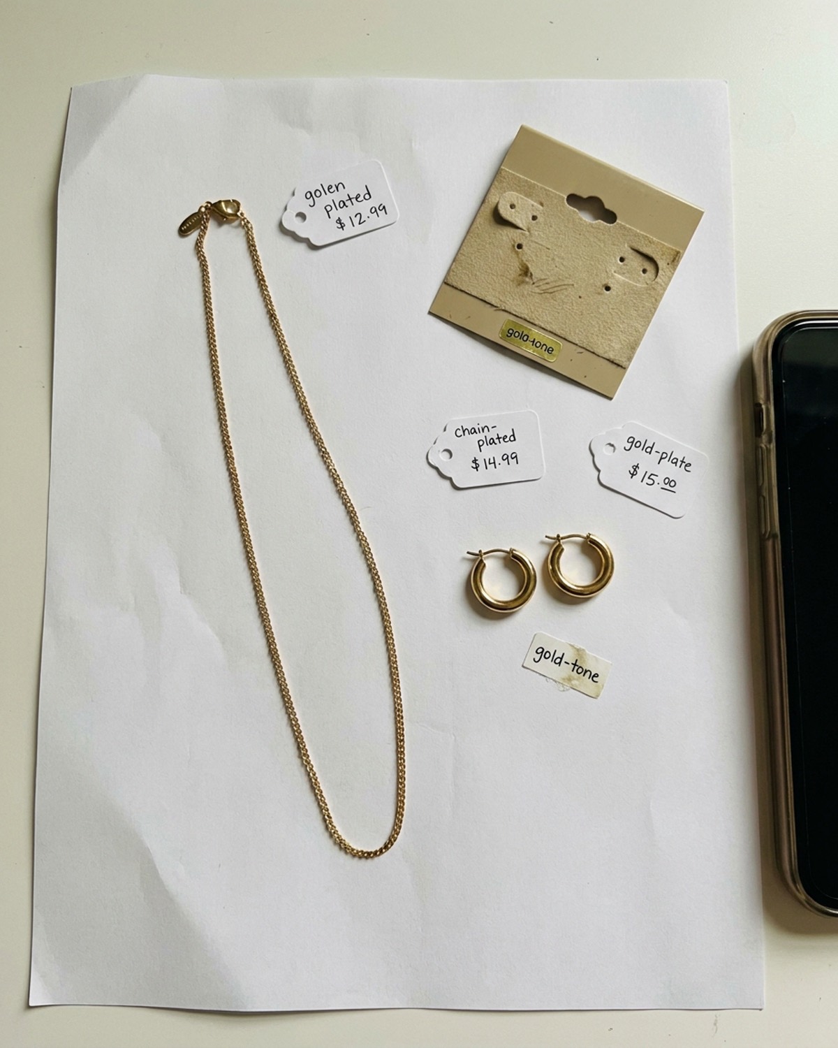 Joyería, en exhibidor